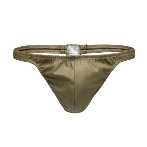 Modus Vivendi Leather Legacy Thong in Khaki