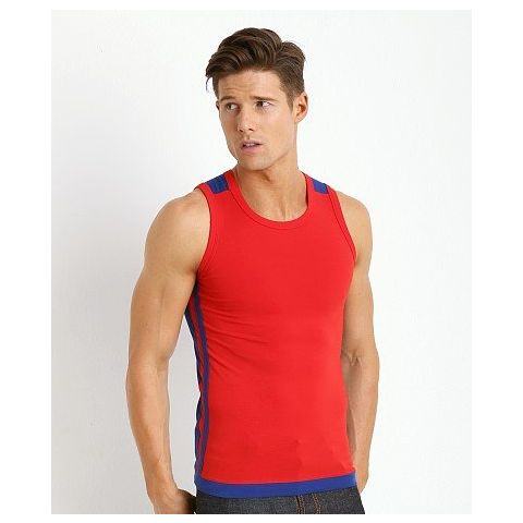 Modus Vivendi Pride Tank-Top in Rood/Blauw