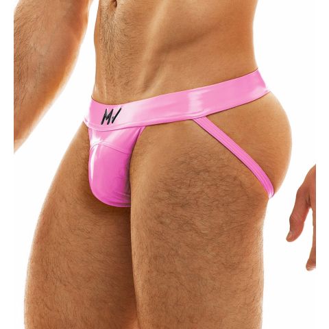 Modus Vivendi Viral Vinyl Jockstrap in Neon Roze