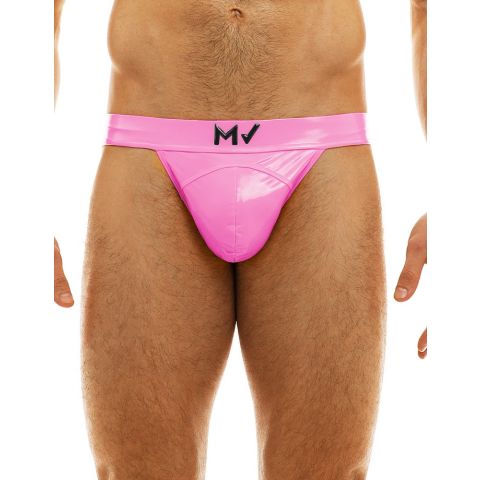 Modus Vivendi Viral Vinyl Tanga in Neon Roze