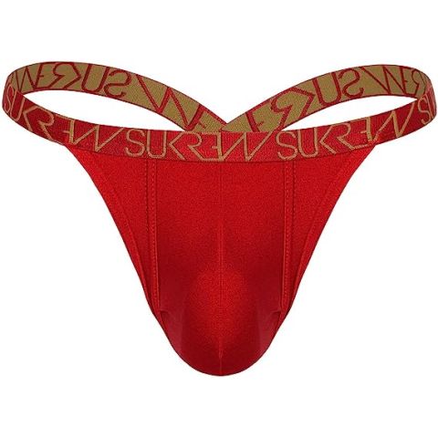 Sukrew Bubble Thong in Ruby