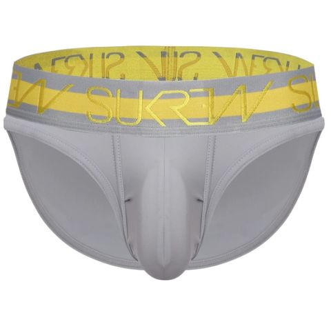 Sukrew Klassiker Brief in Grau mit Neon Highlights