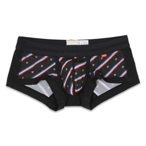 Toot Regimental Stripe Nano Boxershort in Black