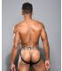 Andrew Christian Sheer Sparkle Stripe Ring Jockstrap In zwart