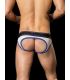 Barcode Berlin Bond Street Backless Brief in Wit/Blauw