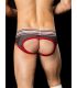 Barcode Berlin Bond Street Backless Brief in Zwart/Rood