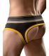  Barcode Berlin Gustavo Backless Brief in Zwart/Geel