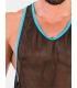 Barcode Tank Top Igor in Zwart/Blauw