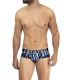 Hawai Printed Microfiber Brief in Donkerblauw