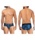 Hawai Printed Microfiber Brief in Royal Blauw