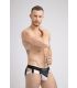 Maskulo Jockstrap met dubbellaags Pouch in Zwart/Wit