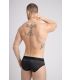 Maskulo Klassieke Mesh Brief in Zwart/Wit