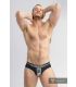 Maskulo Militair Brief met Lifter Strap C-Ring in Zwart