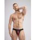 Maskulo Printed Mesh Jockstrap in Rood/Zwart