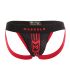 Maskulo Printed Mesh Jockstrap in Rood/Zwart