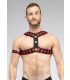 Maskulo Skulla X-Style Bulldog Harnas Zwart/Rood