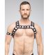 Maskulo Skulla X-Style Bulldog Harnas Zwart/Wit