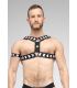 Maskulo Skulla X-Style Bulldog Harnas Zwart/Wit