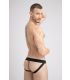 Maskulo Tweelaags Mesh Jockstrap in Rood/Zwart