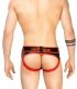 Outtox Backless Brief in Zwart met Rode Accenten