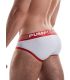 Pump Ribbed Brief in Rood