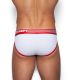 Pump Ribbed Brief in Rood