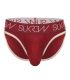 Sukrew Classic Brief in Burgundy/Cream