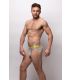 Sukrew V-String in Grijs met Neon Highlights