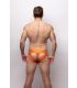 Sukrew V-String in Jaffa Oranje met Neon Highlights