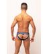 Sukrew V-String in Navy/Cream