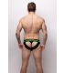 Sukrew V-String in Zwart met Neon Highlights