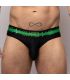 Sukrew V-String in Zwart met Neon Highlights