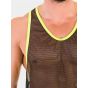 Barcode Berlin Tank Top Igor in Black/Yellow