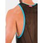 Barcode Tank Top Igor in Schwarz/Blau