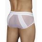 Clever Calm Piping Brief in White