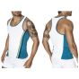 Clever Lines Tank-Top in White/Blue