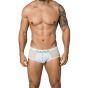 Clever Radical Piping Brief  in White