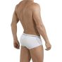 Clever Stunning Piping Brief in White