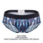 Hawai Printed Microfiber Brief in Dark Blue