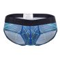 Hawai Printed Microfiber Brief in Royal Blue