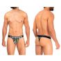 Hawai Printed Microfiber Thong in Militair Green