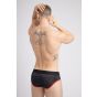 Maskulo Bedruckter Mesh-Brief in Schwarz/Rot