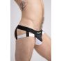 Maskulo Bedruckte Mesh Jockstrap in Weiß/Schwarz