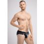 Maskulo Bedruckter Mesh-Brief in Schwarz/Weiß