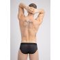 Maskulo Classic Mesh Brief in Black/Red