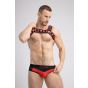 Maskulo Classic Mesh Brief in Black/Red