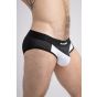 Maskulo Classic Mesh Brief in Black/white