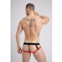 Maskulo Jockstrap with Double Layer Pouch in Black/Red