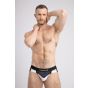 Maskulo Jockstrap with Double Layer Pouch in Black/White