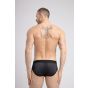 Maskulo Klassischer Mesh Brief in Weiß/Schwarz